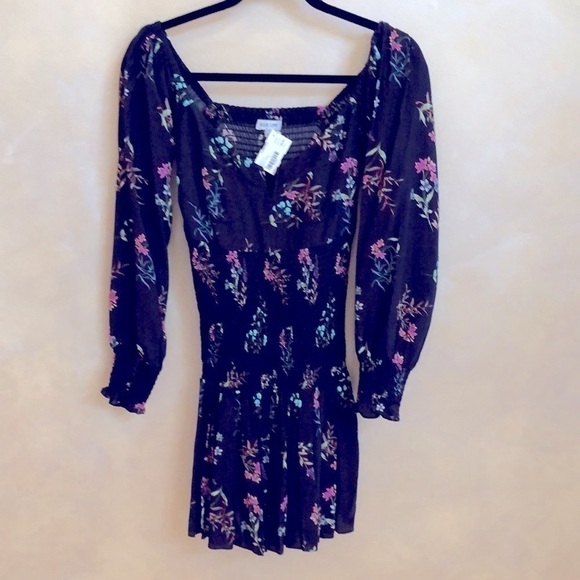 Blue Life Sasha Floral Print Dress in Black XS - Picture 4 of 4